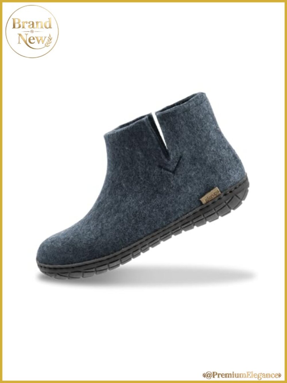 Wool Felted Boot Slipper Rubber Sole Unisex Indoor Outdoor